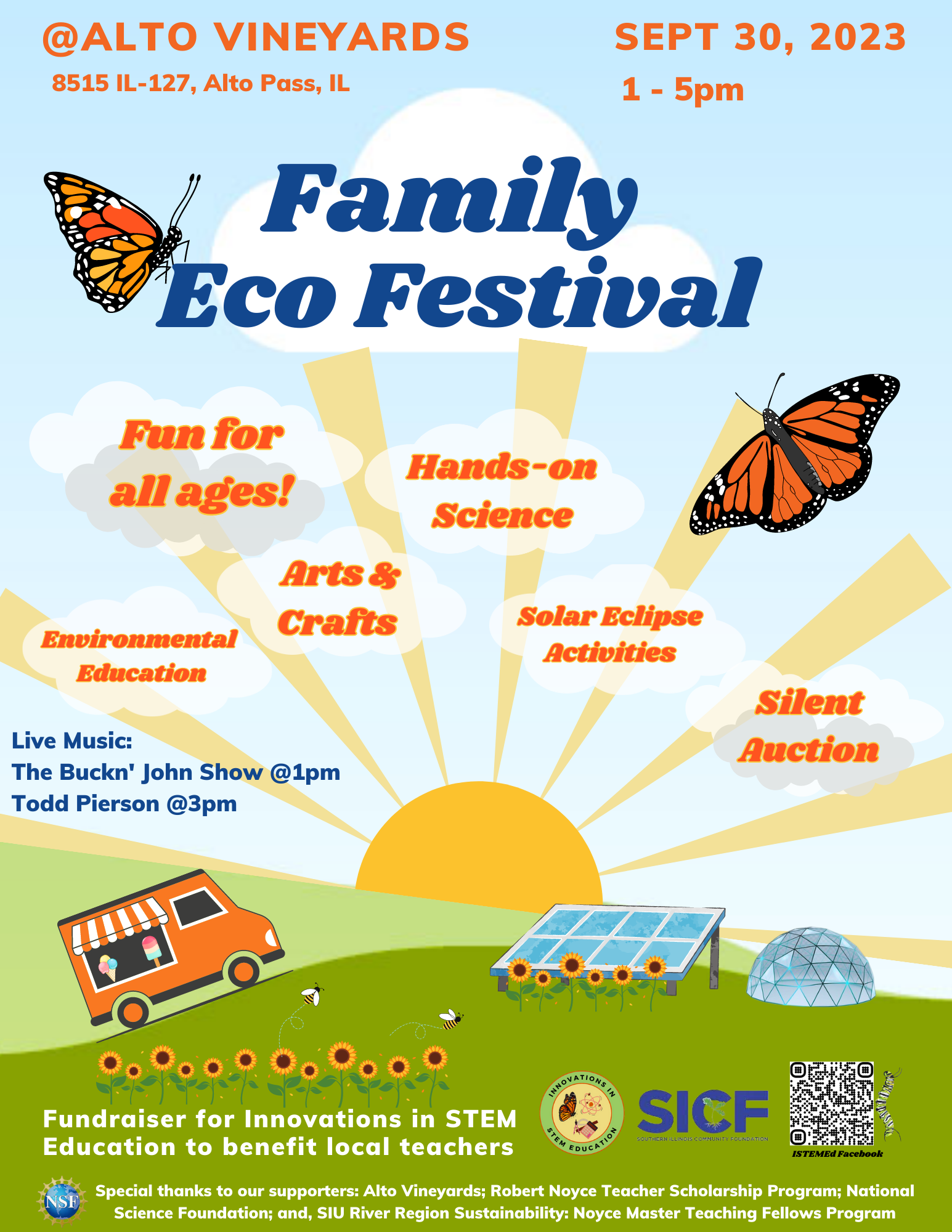 Flyer for the Family Eco Festival on September 30, 2023.